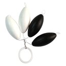 Trout Piloten oval 2x schwarz/ 2x wei� 15mm Inh.4 Stk.