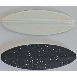 Durchlaufblinker 5 g schwarz-glitter / wei�