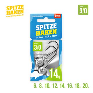 Spitze Haken Gr. 3/0  6 gr.