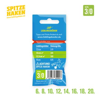 Spitze Haken Gr. 3/0  16 gr.