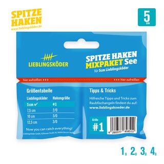 Spitze Haken Gr. 1,  Mixpaket See