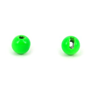 Tungsten Kopfperlen geschlitzt Fluo Gr�n 3,5 mm