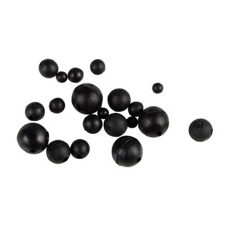 Gummiperlen schwarz 