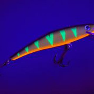 MK UV Wobbler Shallow Runner Orange Fire Tiger 13 cm; 1,5 m