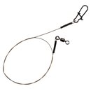 Stahlvorfach ohne Haken/Einh�nger-Wirbel , L�nge 50 cm