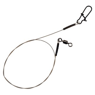 Stahlvorfach ohne Haken/Einh�nger-Wirbel , L�nge 30 cm 18 kg